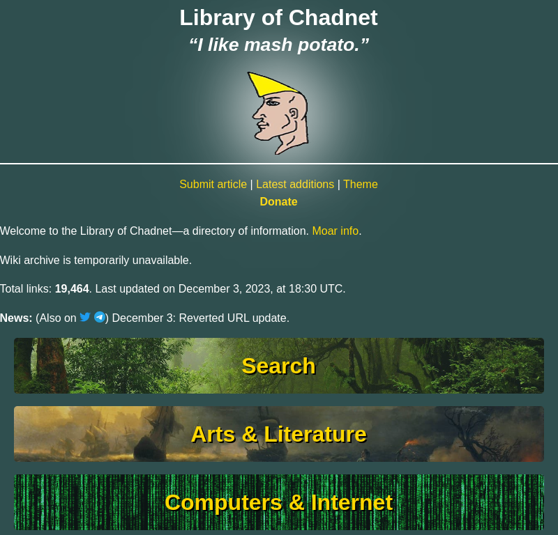 Chadnet homepage