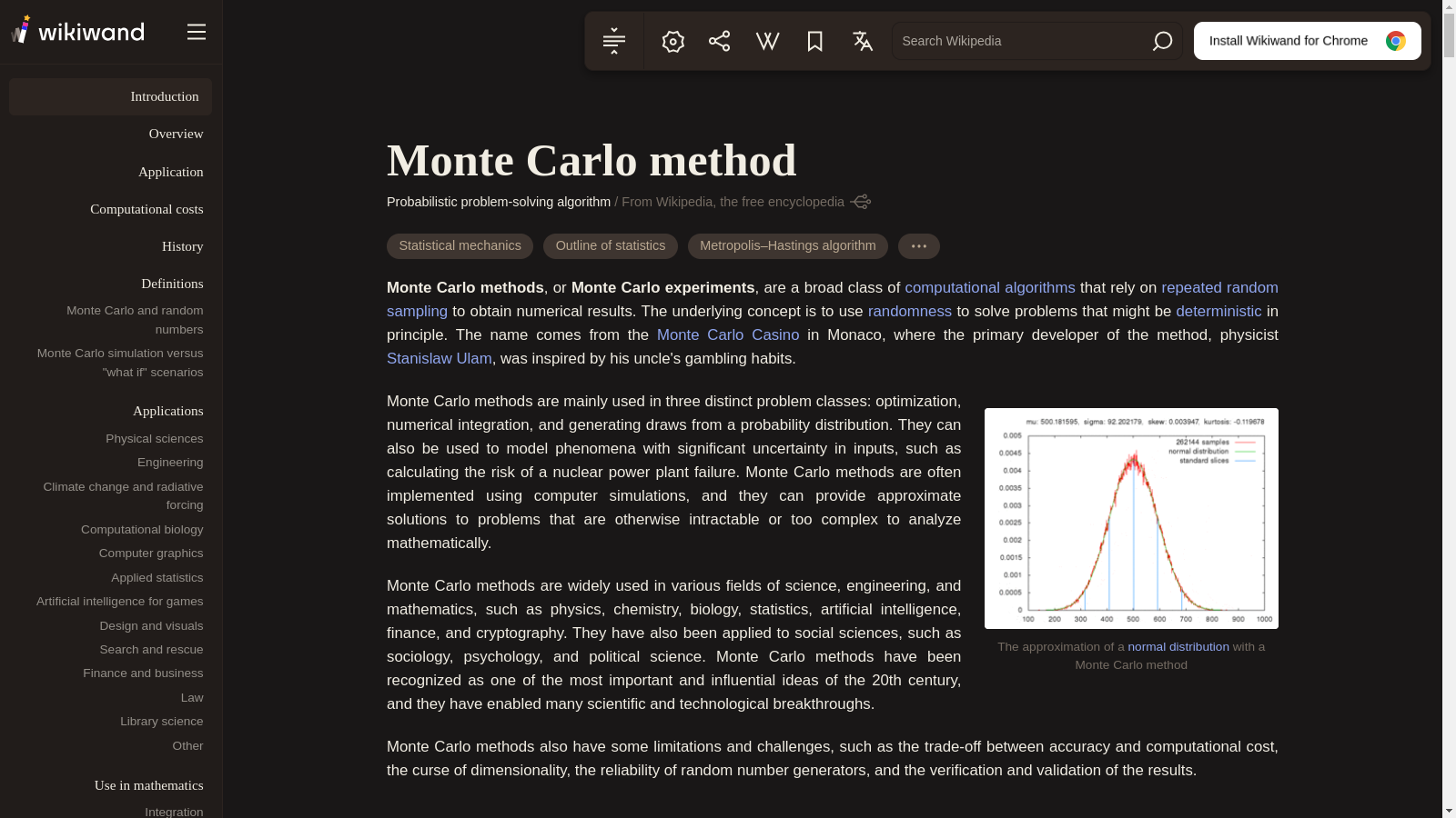 Same article but on Wikiwand, in which I modified the theme and display